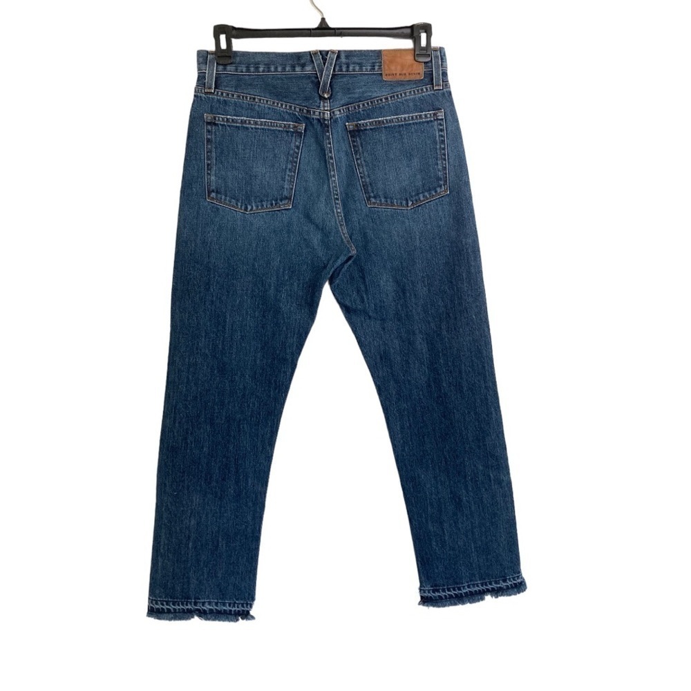 Point Sur Shoreditch Straight Leg Raw Hem Denim Jeans Patch Distressed sz 28 - Picture 6 of 15